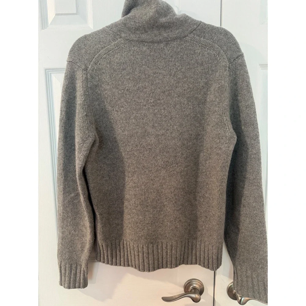 Banana Republic Mens Gray Wool Cashmere Angora Shawl Collar Sweater Small. EUC